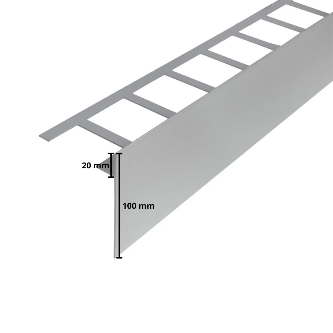 Balkonprofil T-Form Terrassenschiene Randprofil Balkon Profil Schiene silber - Bild 9 von 11