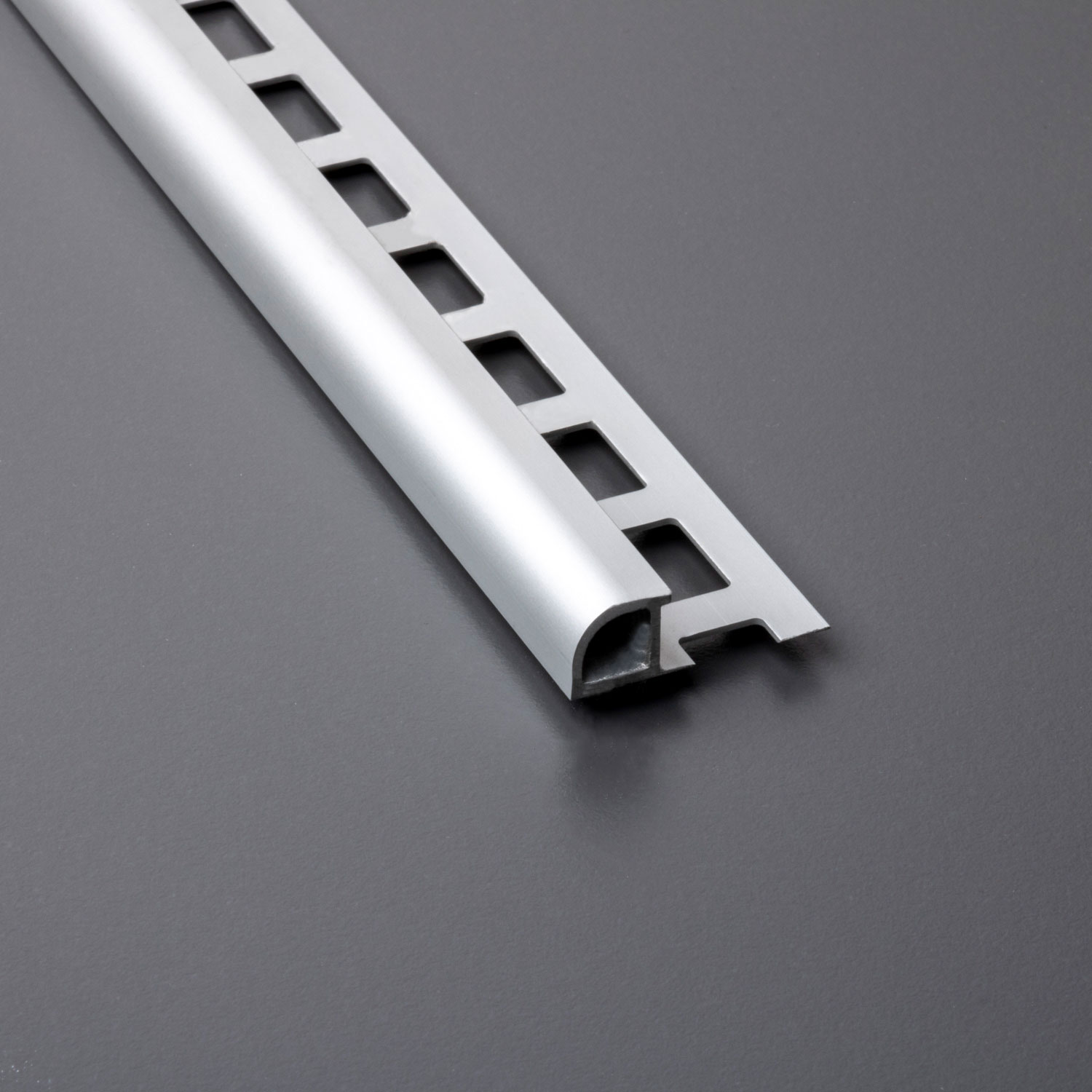 1 Stück Außeneck für Fliesenschiene Viertelkreisprofil Aluminium Höhe 12,5mm 