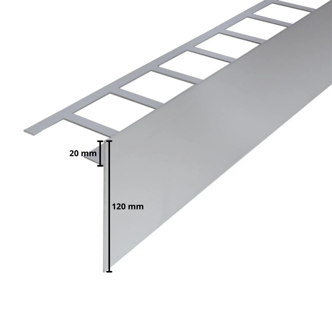 Balkonprofil T-Form Terrassenschiene Randprofil Balkon Profil Schiene silber - Bild 11 von 11