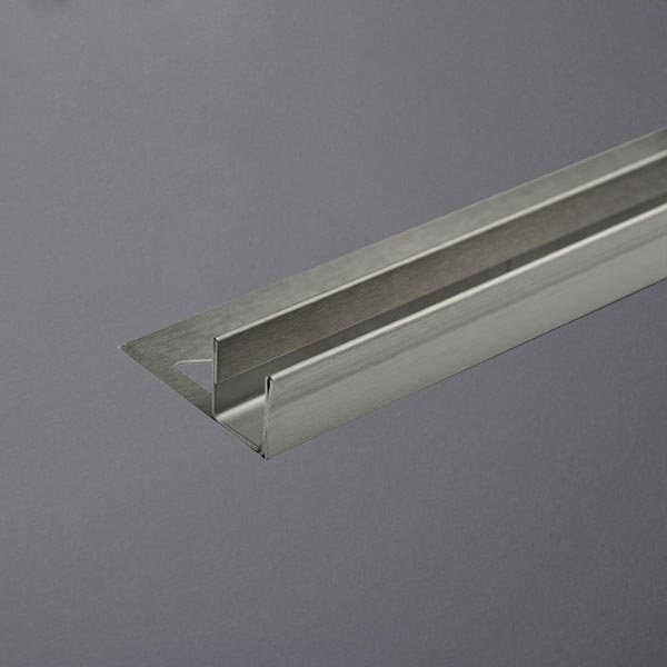 Gefällekeil Gefälleprofil Duschprofil V2A Glasaufnahme links rechts L1.48m - Bild 3 von 9