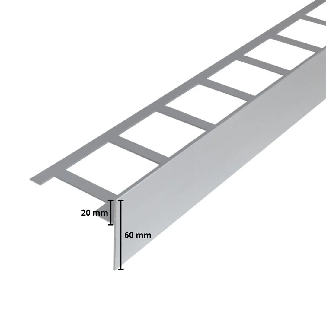 Balkonprofil T-Form Terrassenschiene Randprofil Balkon Profil Schiene silber - Bild 5 von 11