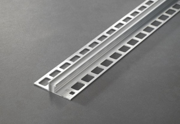Dehnungsfugenprofil Aluminium Natur mit Silikon-Einlage Betongrau